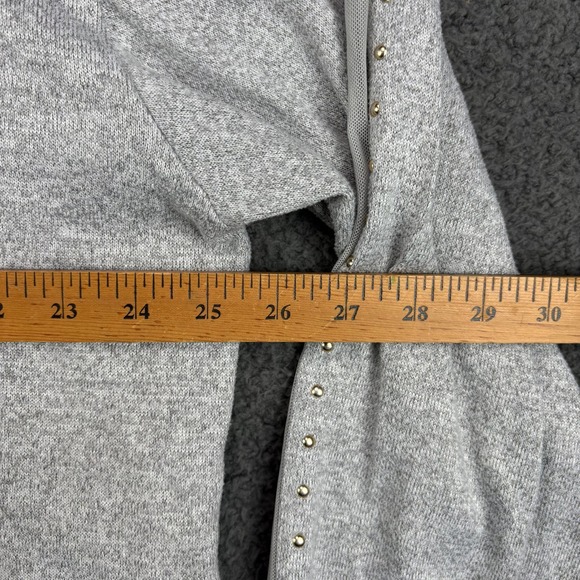 COMO BLU Women's Gray Heathered Long Sleeve Crew Neck‎ Top Studded Size 3X - Picture 4 of 8